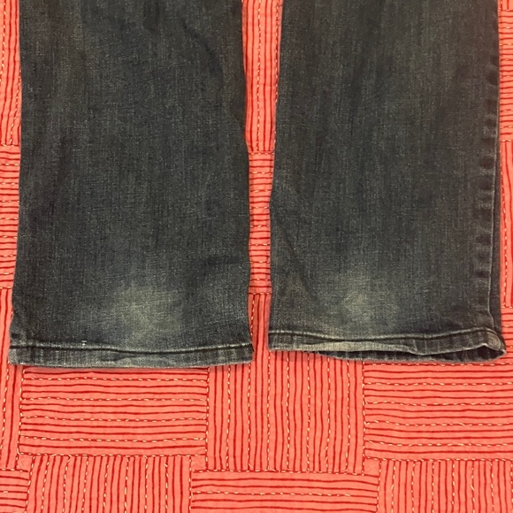 Buffalo mens W32L30 dark blue slim Straight Leg stretch Jeans distressed - Picture 13 of 16